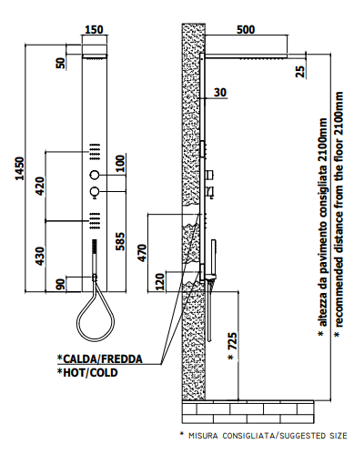 scheda tec. colonna doccia Star